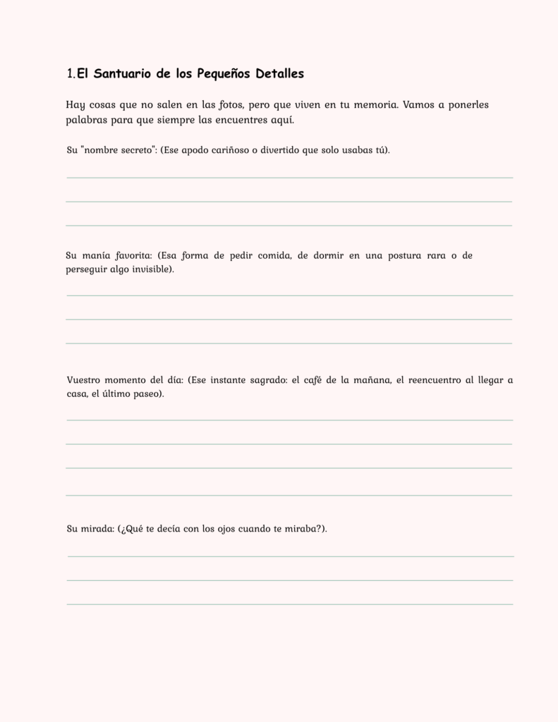 Cuaderno DIGITAL de acompañamiento en el duelo animal